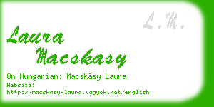 laura macskasy business card