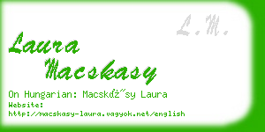 laura macskasy business card